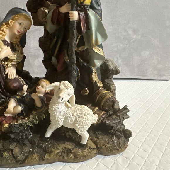 2002 Home Interiors Behold A Child‎ Is Born Nativity Scene 55053 Sculpture - Picture 4 of 10